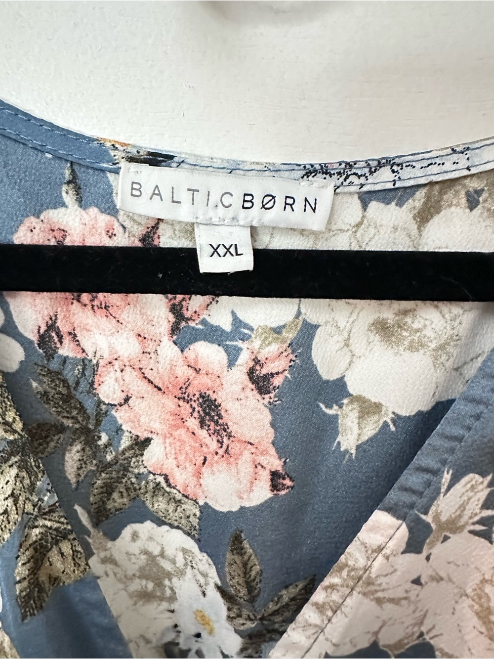 Baltic Born XXL Blue Floral Maxi Wrap Dress Boho Cottagecore Wedding Guest boho - Picture 7 of 14